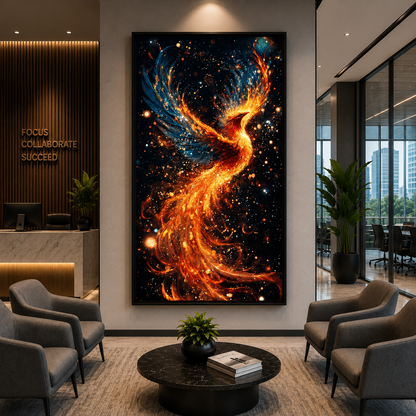Phoenix Wall Art Premium Canvas Painting for Positive Home Energy