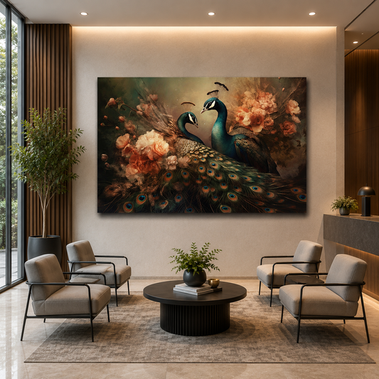 Peacock Canvas Painting
