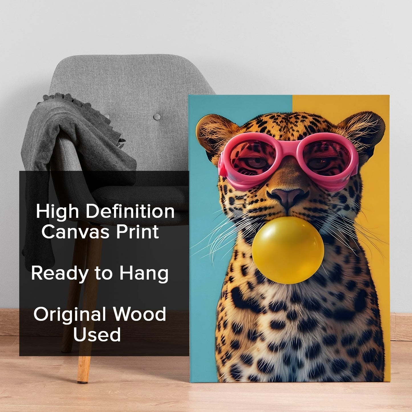 Bubblegum Beast Wall Art Painting for Trendy Modern Decor