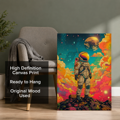 Master Flame Space Themed Wall Art Canvas Painting for Decor