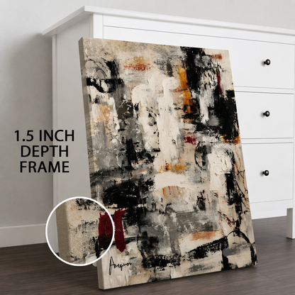 Modern Neutral Abstract Canvas Wall Art Painting
