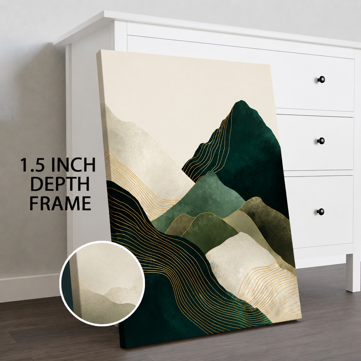 Minimalist Mountain Abstract Wall Art Canvas for Modern Home Decor
