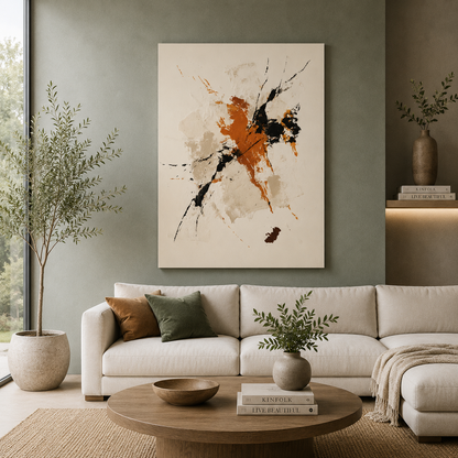 Minimalist Neutral Abstract Canvas Wall Art Painting