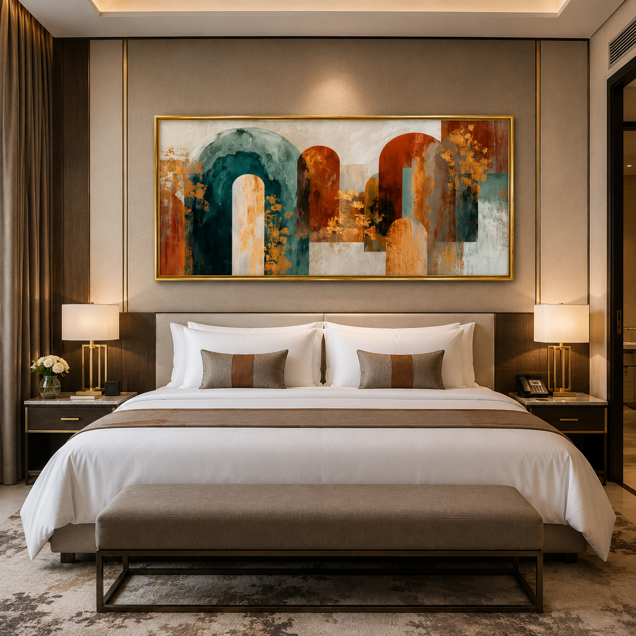 Luxury Arch Abstract Canvas Wall Art Painting