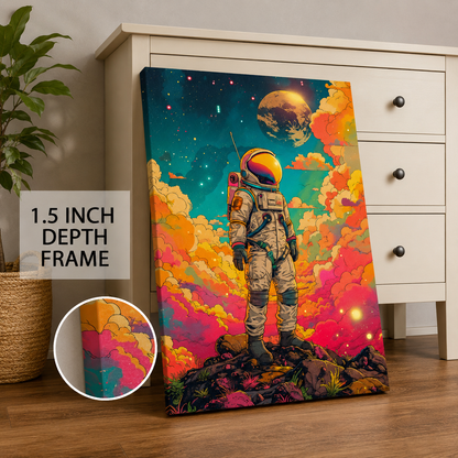 Master Flame Space Themed Wall Art Canvas Painting for Decor