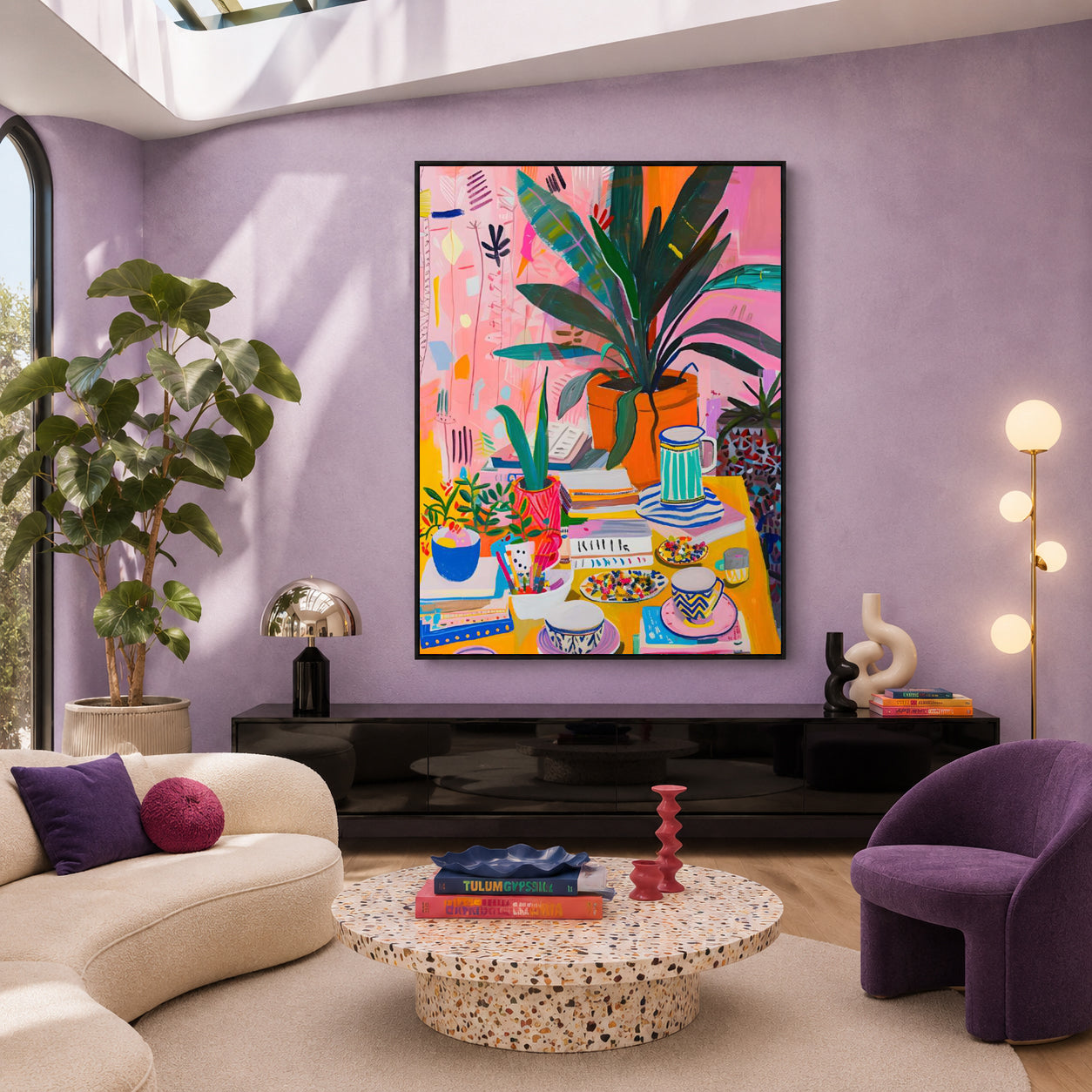 Colourful Oil Painting Maximalist Wall Art