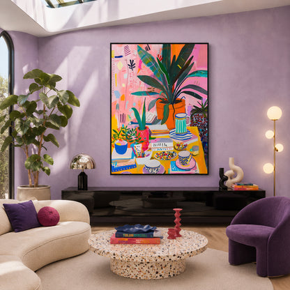 Colourful Oil Painting Maximalist Wall Art
