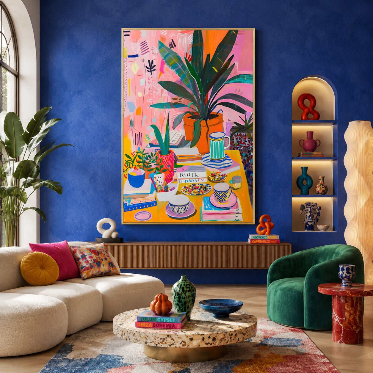 Colourful Oil Painting Maximalist Wall Art