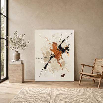 Minimalist Neutral Abstract Canvas Wall Art Painting