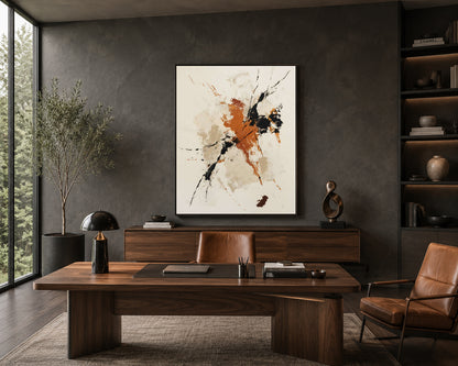 Minimalist Neutral Abstract Canvas Wall Art Painting