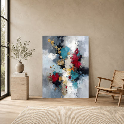 Luxury Color Splash Abstract Canvas Wall Art