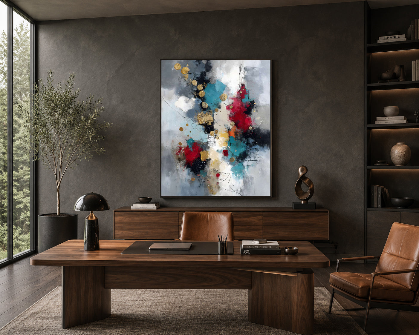 Luxury Color Splash Abstract Canvas Wall Art