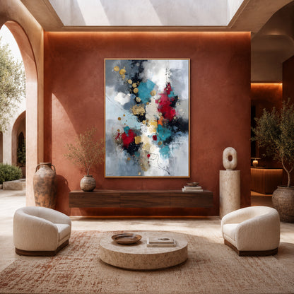 Luxury Color Splash Abstract Canvas Wall Art
