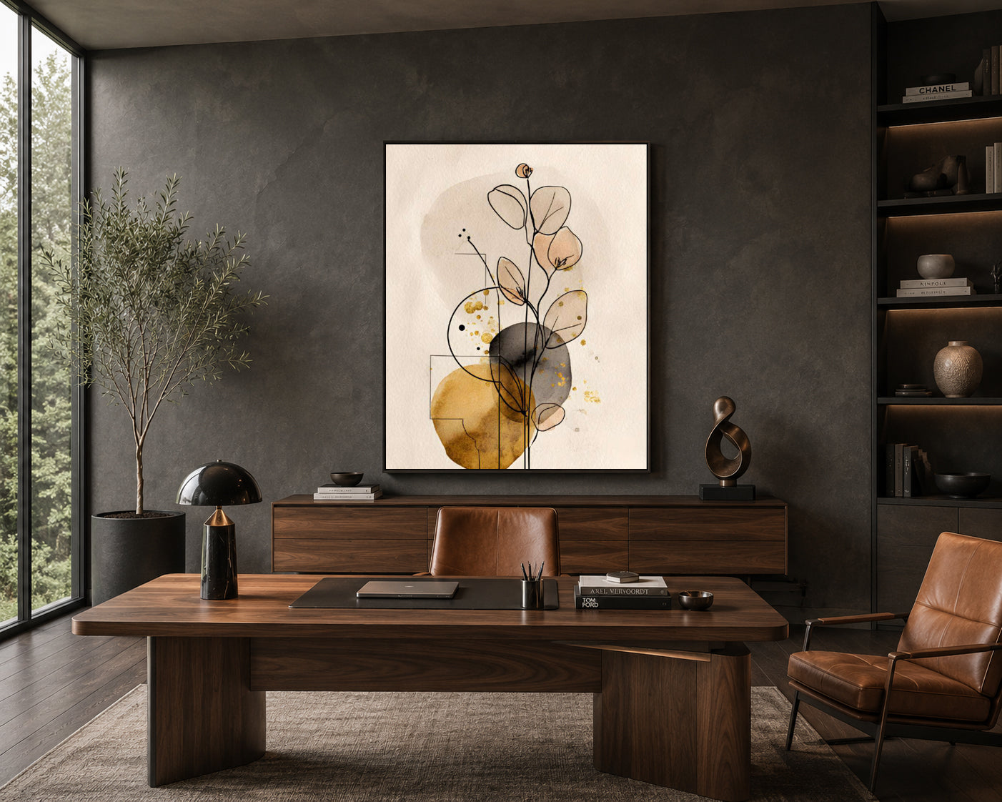 Minimalist Botanical Line Art Canvas Wall Decor for Modern Homes