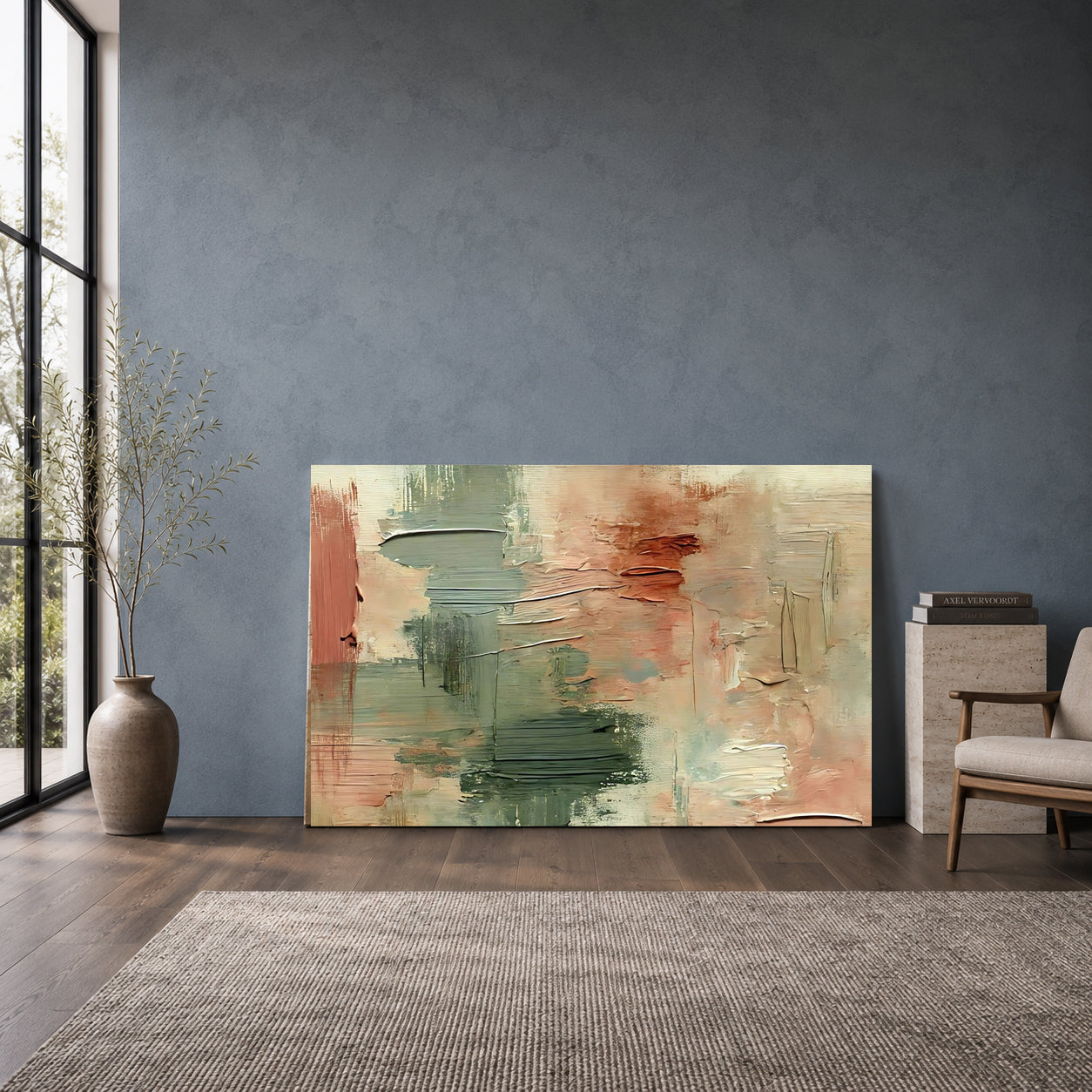 Neutral Abstract Canvas Wall Art Modern Minimalist Painting Home Decor