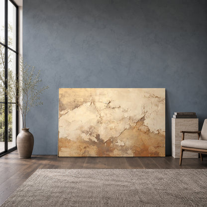 Beige Abstract Landscape Canvas Wall Art Modern Neutral Wall Decor