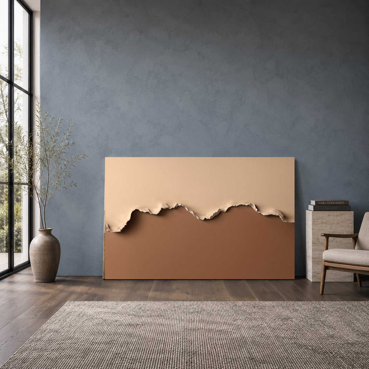 Minimalist Beige Abstract Canvas Wall Art Modern Neutral Wall Decor