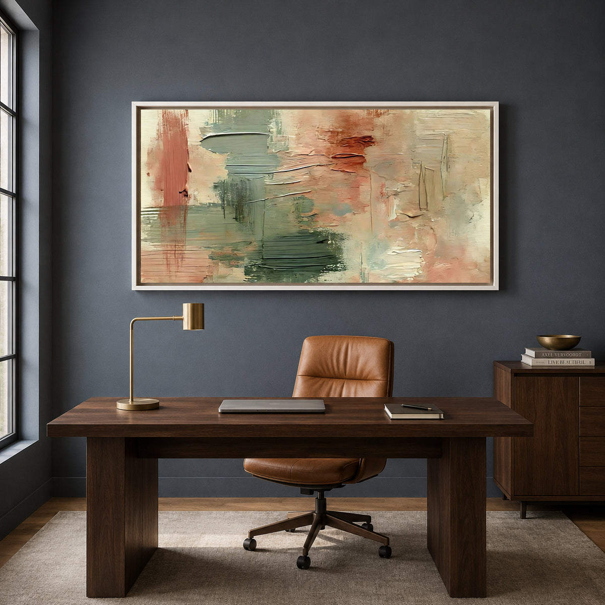 Neutral Abstract Canvas Wall Art Modern Minimalist Painting Home Decor