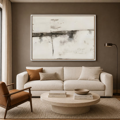 Minimalist Black Beige Abstract Canvas Wall Art Modern Home Decor Print