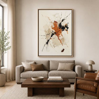 Minimalist Neutral Abstract Canvas Wall Art Painting