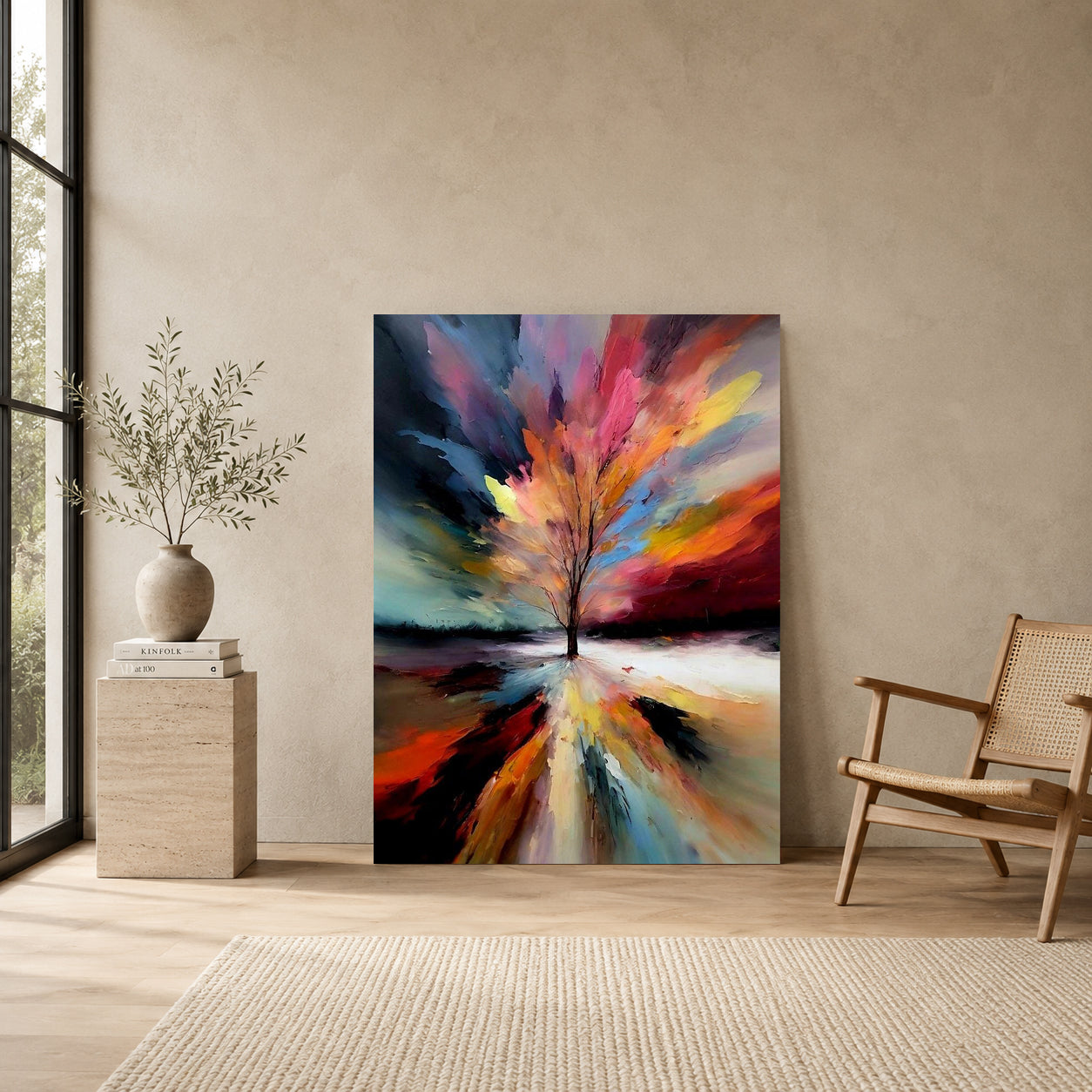 Abstract Tree Canvas Wall Art Modern Landscape Painting Decor