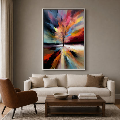 Abstract Tree Canvas Wall Art Modern Landscape Painting Decor
