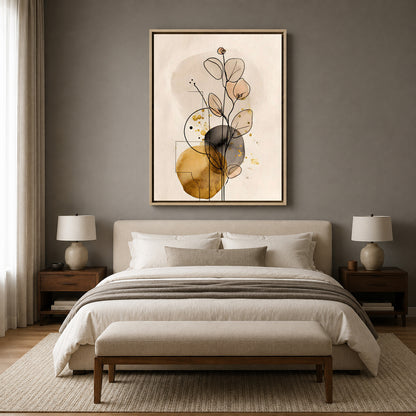 Minimalist Botanical Line Art Canvas Wall Decor for Modern Homes