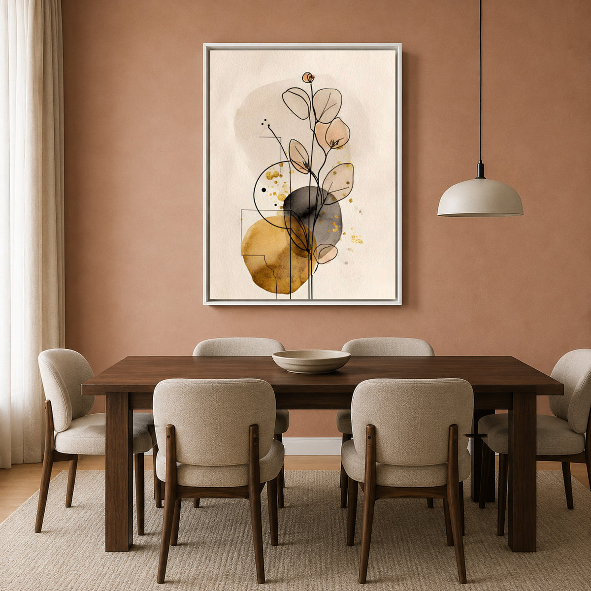 Minimalist Botanical Line Art Canvas Wall Decor for Modern Homes