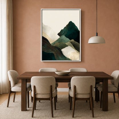 Minimalist Mountain Abstract Wall Art Canvas for Modern Home Decor