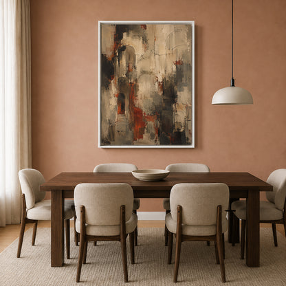 Ancient Arches Abstract Canvas Art in Warm Earth Tones