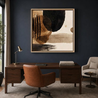 Earth Rhythm Abstract Wall Art – Modern Neutral Geometric Canvas