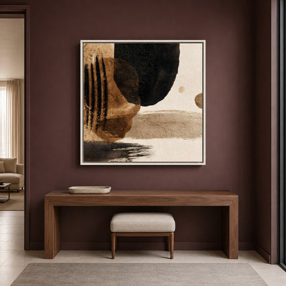 Earth Rhythm Abstract Wall Art – Modern Neutral Geometric Canvas