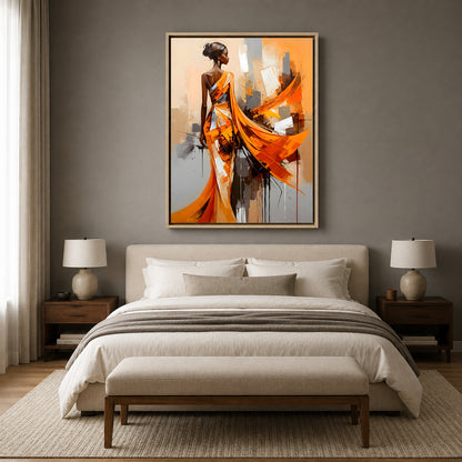 Abstract Elegant Woman Canvas Wall Art Painting for Modern Decor