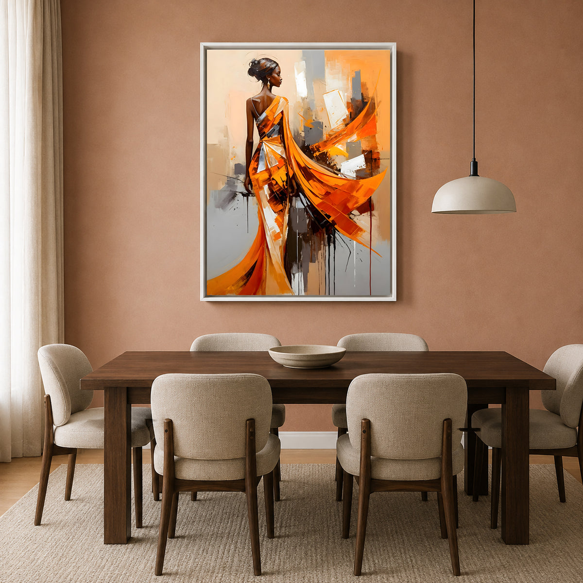 Abstract Elegant Woman Canvas Wall Art Painting for Modern Decor