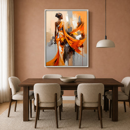 Abstract Elegant Woman Canvas Wall Art Painting for Modern Decor