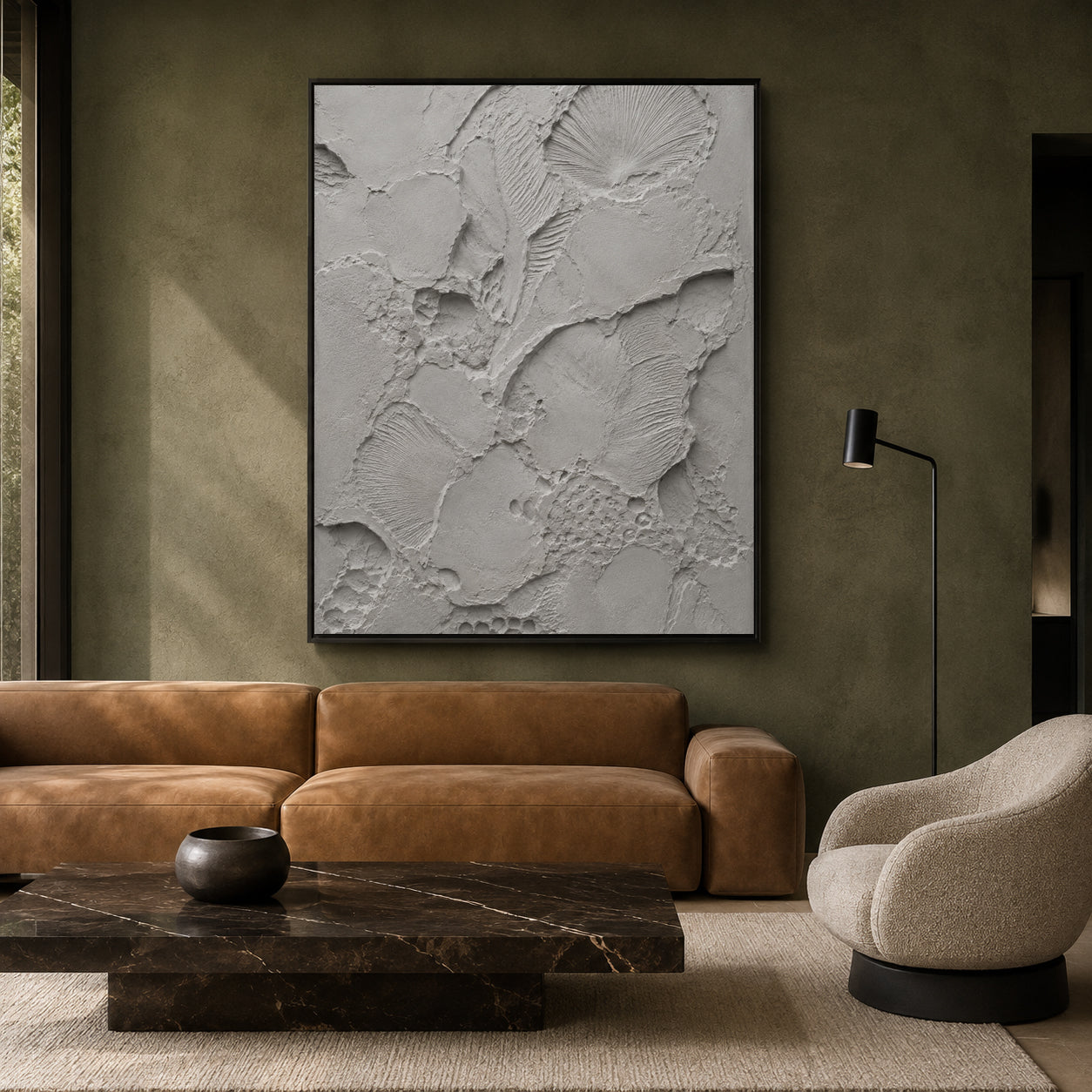 Grey Textured Abstract Canvas Art for Modern Home Decor