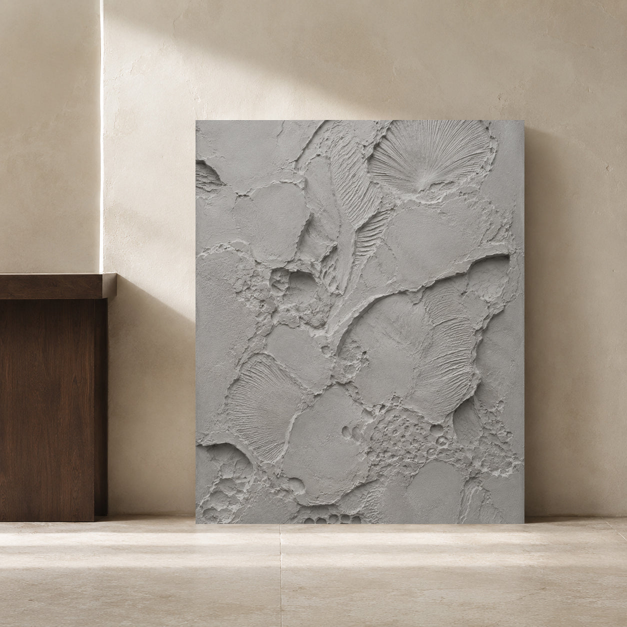 Grey Textured Abstract Canvas Art for Modern Home Decor