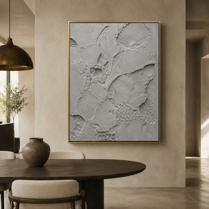 Grey Textured Abstract Canvas Art for Modern Home Decor