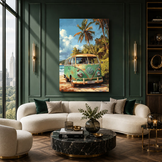 Vintage Van Canvas Painting