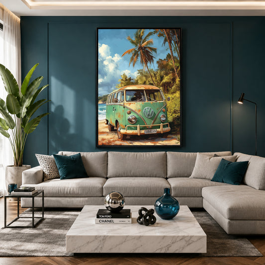 Vintage Van Canvas Painting