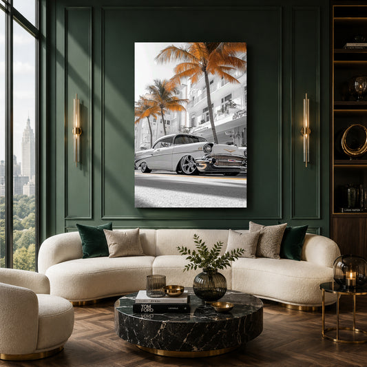 Classic Car Canvas Painting