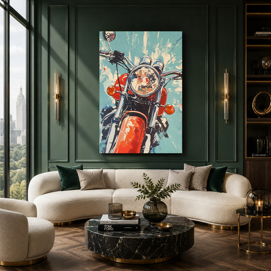 Motorcycle Canvas Painting