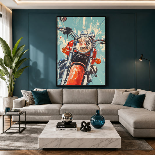 Motorcycle Canvas Painting