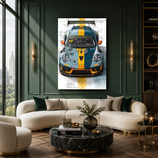 Sports Car Canvas Painting