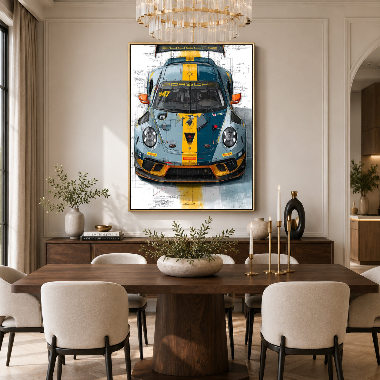 Sports Car Canvas Painting