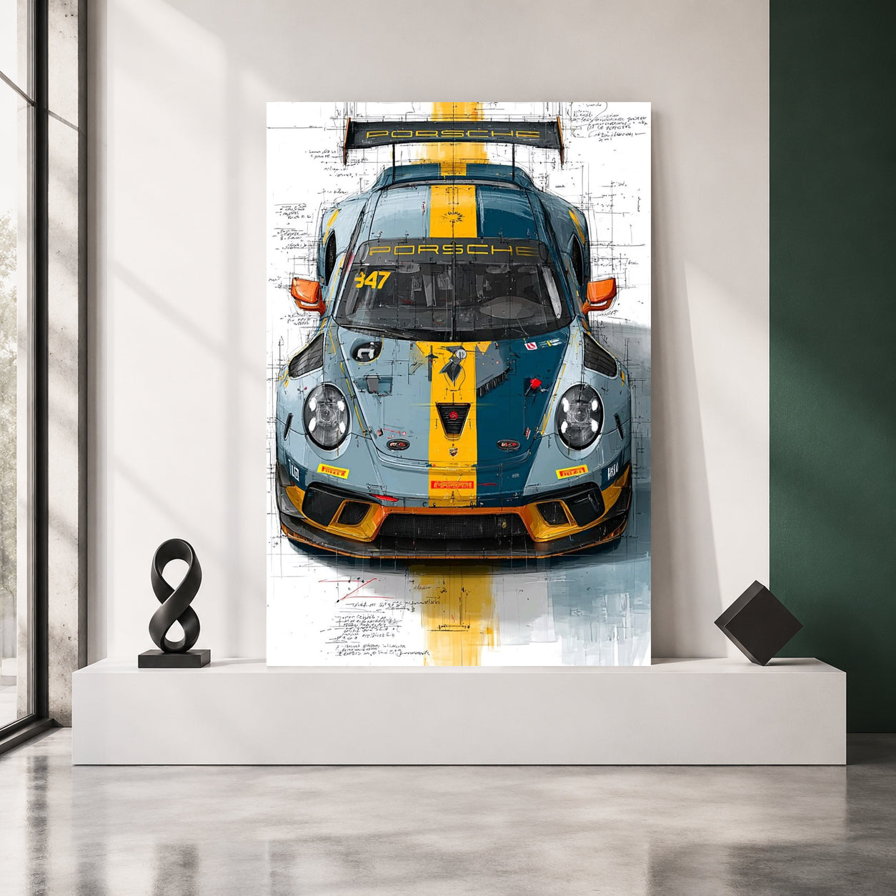 Sports Car Canvas Painting