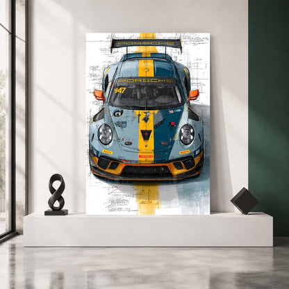 Sports Car Canvas Painting