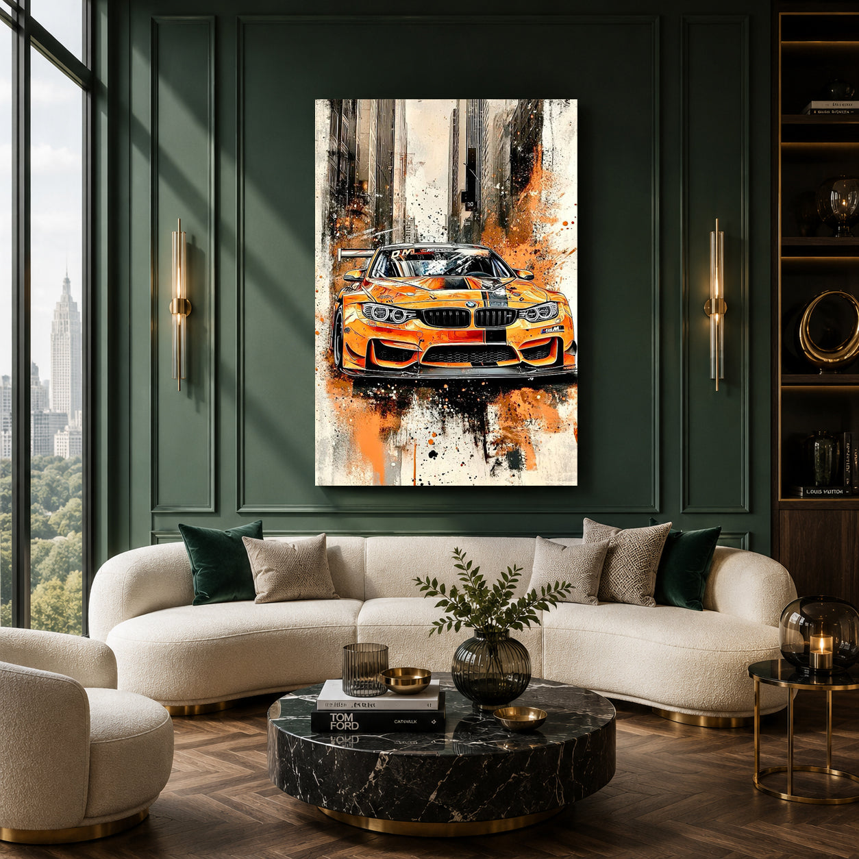 Sports Car Canvas Painting,