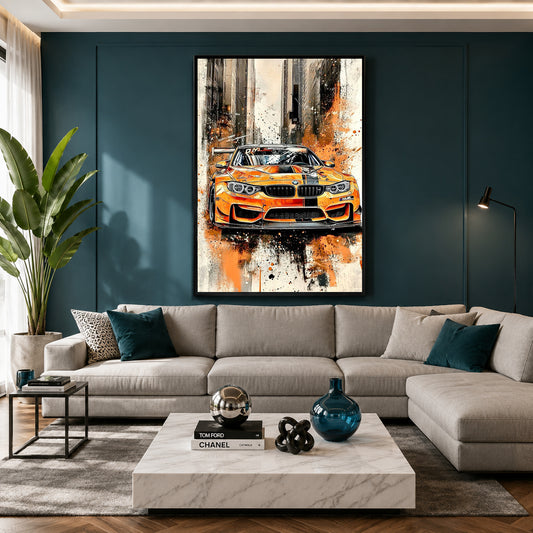 Sports Car Canvas Painting,