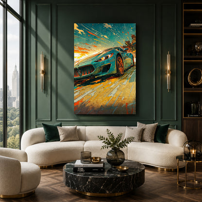 Sports Car Canvas Painting